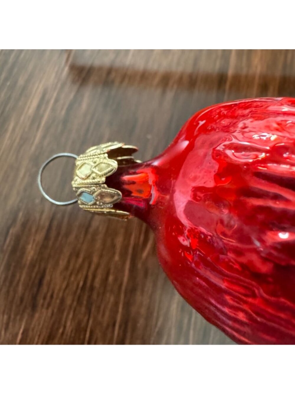 Vintage Christmas Thanksgiving Ornament Blown Glass West Germany Turkey House 3" - Picture 8 of 9